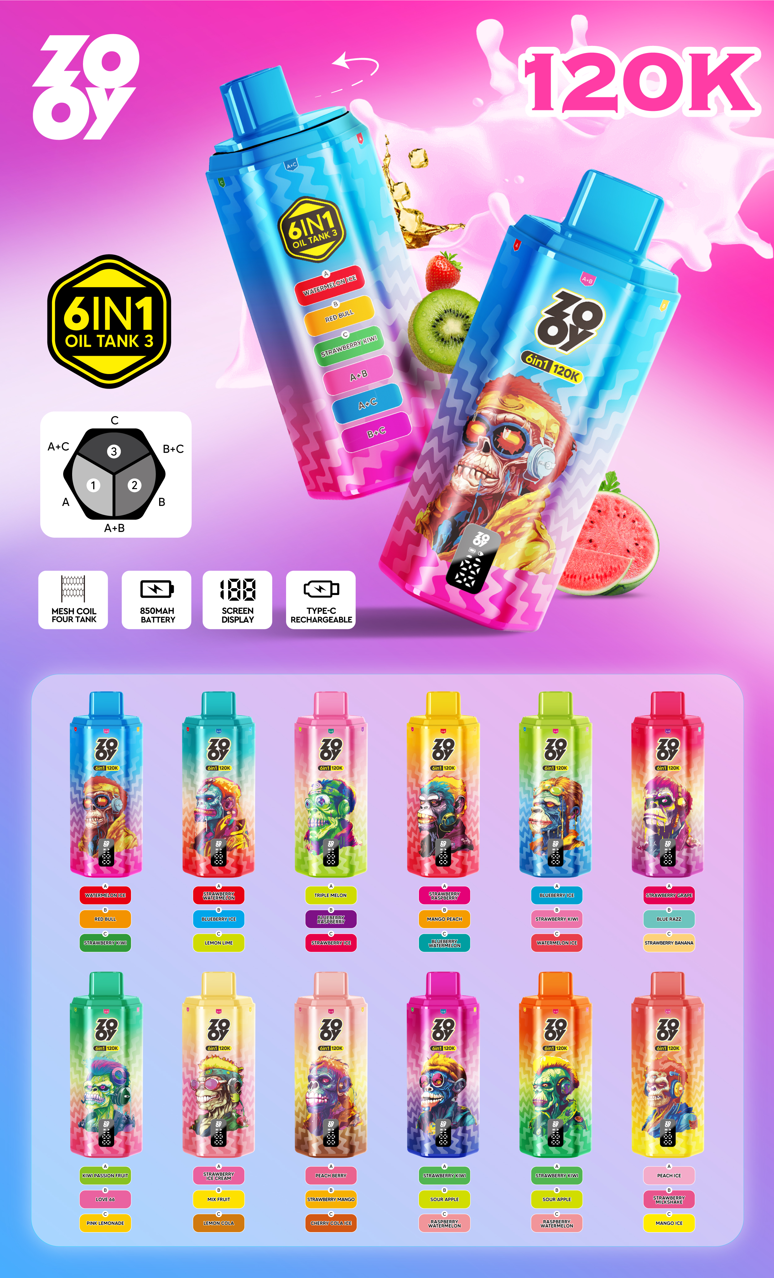 Zooy-120K all flavour