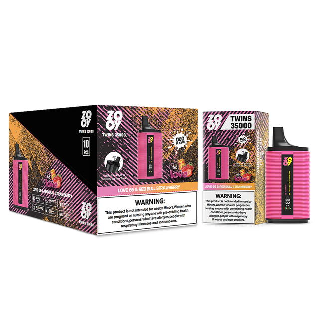 ZOOY VAPE TWINS 35000 Disposable Vape Puff 120K Dual Flavor EU Warehouse-Love 66 & Red bull strawberry
