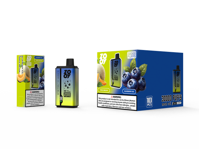 ZOOY twins 30000 2 in 1 Disposable Vape Puff 120K Dual Flavor EU Warehouse-Blueberry ice and triple melon