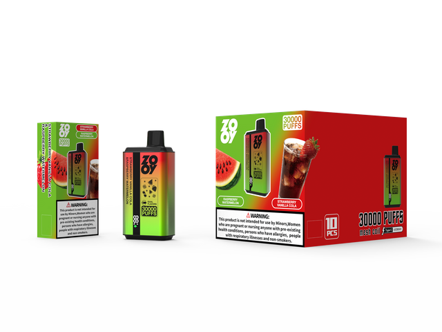 ZOOY twins 30000 2 in 1 Disposable Vape Puff 120K Dual Flavor EU Warehouse-Strawberry vanilla cola &Raspberry watermelon