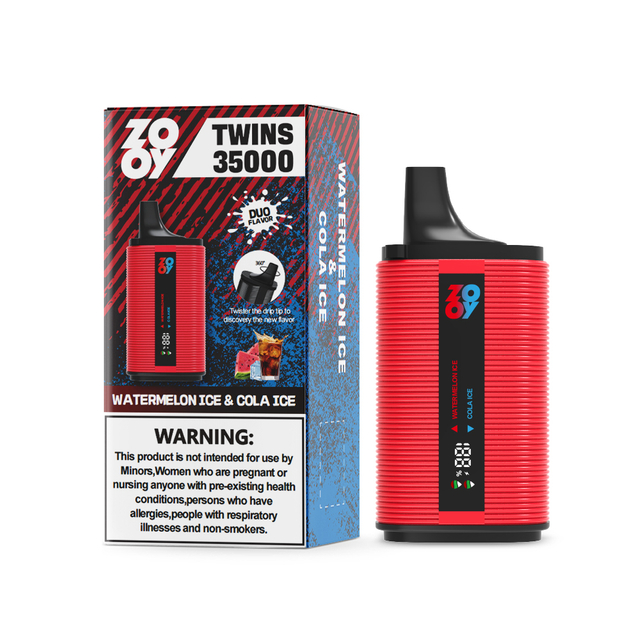ZOOY VAPE TWINS 35000 Disposable Vape Puff 120K Dual Flavor EU Warehouse-strawberry Ice & Pink Lemonade