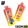 ZOOY VAPE 6 IN 1 120K Multi Flavor 120000 Puff Vaper Electronic Cigarette puffs eu 120K-Peach ice & Strawberry milkshake& mango ice