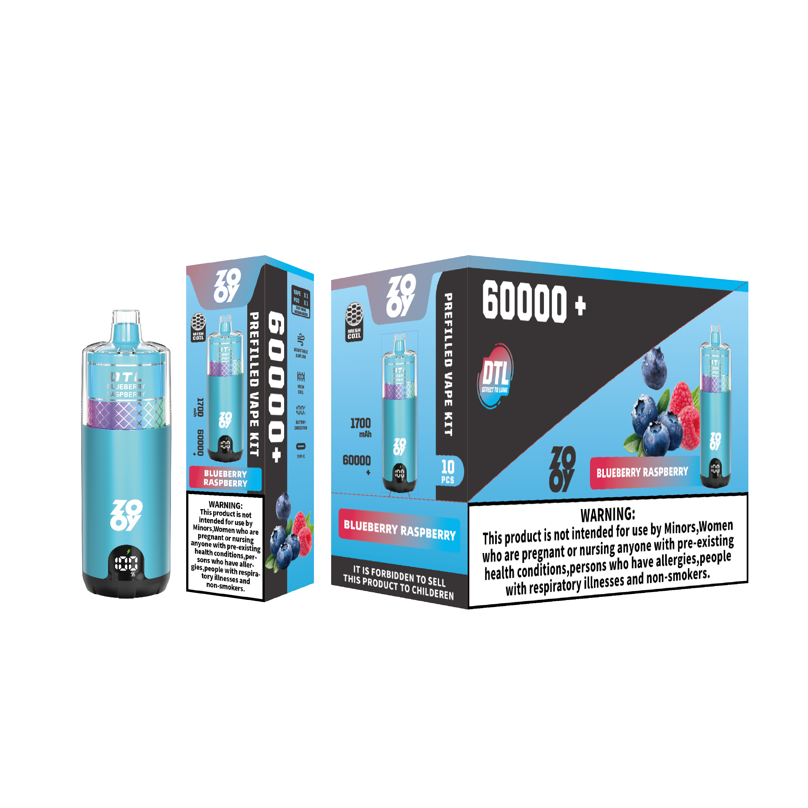 European warehouses Lung aspiration ZOOY VAPE MEGA DTL 60000+ Interchangeable ammunition