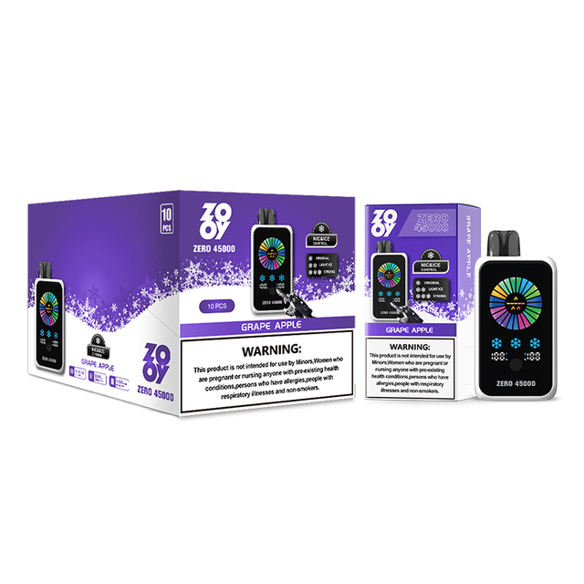 ZOOY VAPE ZERO 45000 Disposable Vape Puff 120K Dual Flavor EU Warehouse-Grape applea