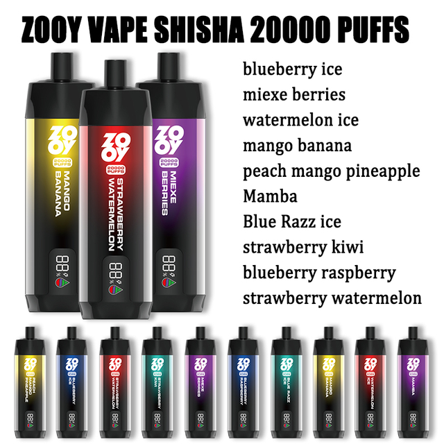 Direct delivery of high-capacity e-cigarettes from European warehouses ZOOY VAPE SHIAHA 20000 PUFFS
