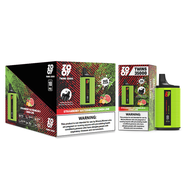ZOOY VAPE TWINS 35000 Disposable Vape Puff 120K Dual Flavor EU Warehouse-strawberry watermelon & lemon limen