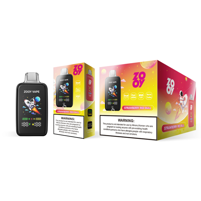 ZOOY VAPE FLYER 35000 Disposable Vape Puff 120K Dual Flavor EU Warehouse-strawberry red bull