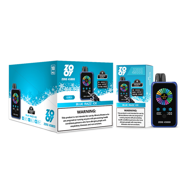ZOOY VAPE ZERO 45000 Disposable Vape Puff 120K Dual Flavor EU Warehouse-Blue Razz Ice