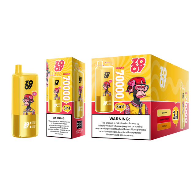 ZOOY VAPE TRIPLE 70k 120k Disposable Vape Three flavors EU Warehouse-Triple Melon& Strawberry watermelon & Lemon peach