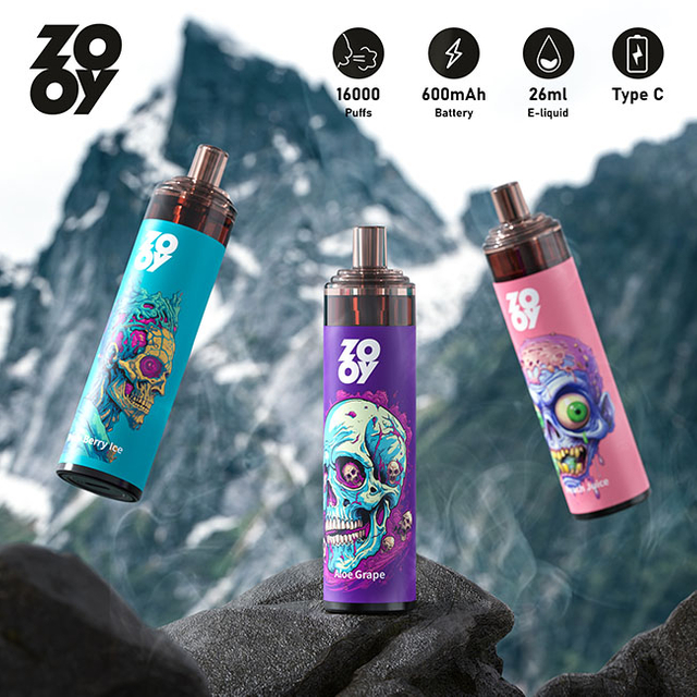 Multi flavor warehouse direct delivery of high-capacity e-cigarettes ZOOY TORNADO 16k
