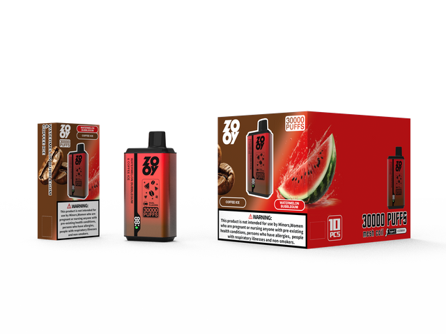 ZOOY twins 30000 2 in 1 Disposable Vape Puff 120K Dual Flavor EU Warehouse-watermelon bubblegum & coffee ice