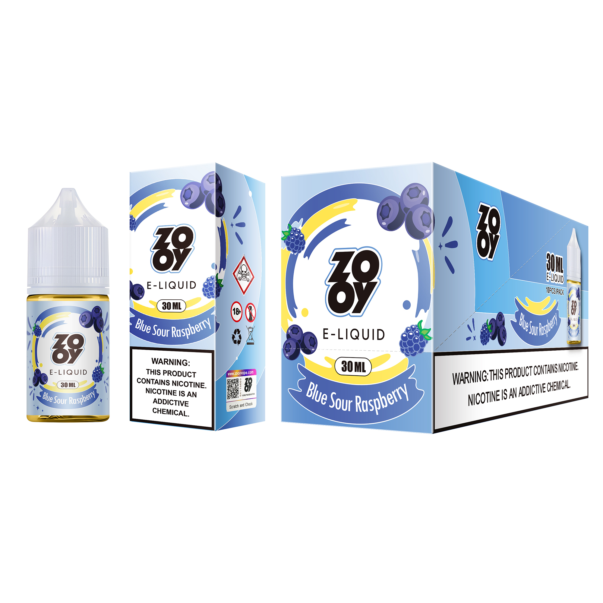 ZOOY VAPE E-LIQUID 30MLE-LIQUID Nic Salt E-Liquid Premium Vape Juice 20mg 30mg 50mg with Multiple Fruit Flavors