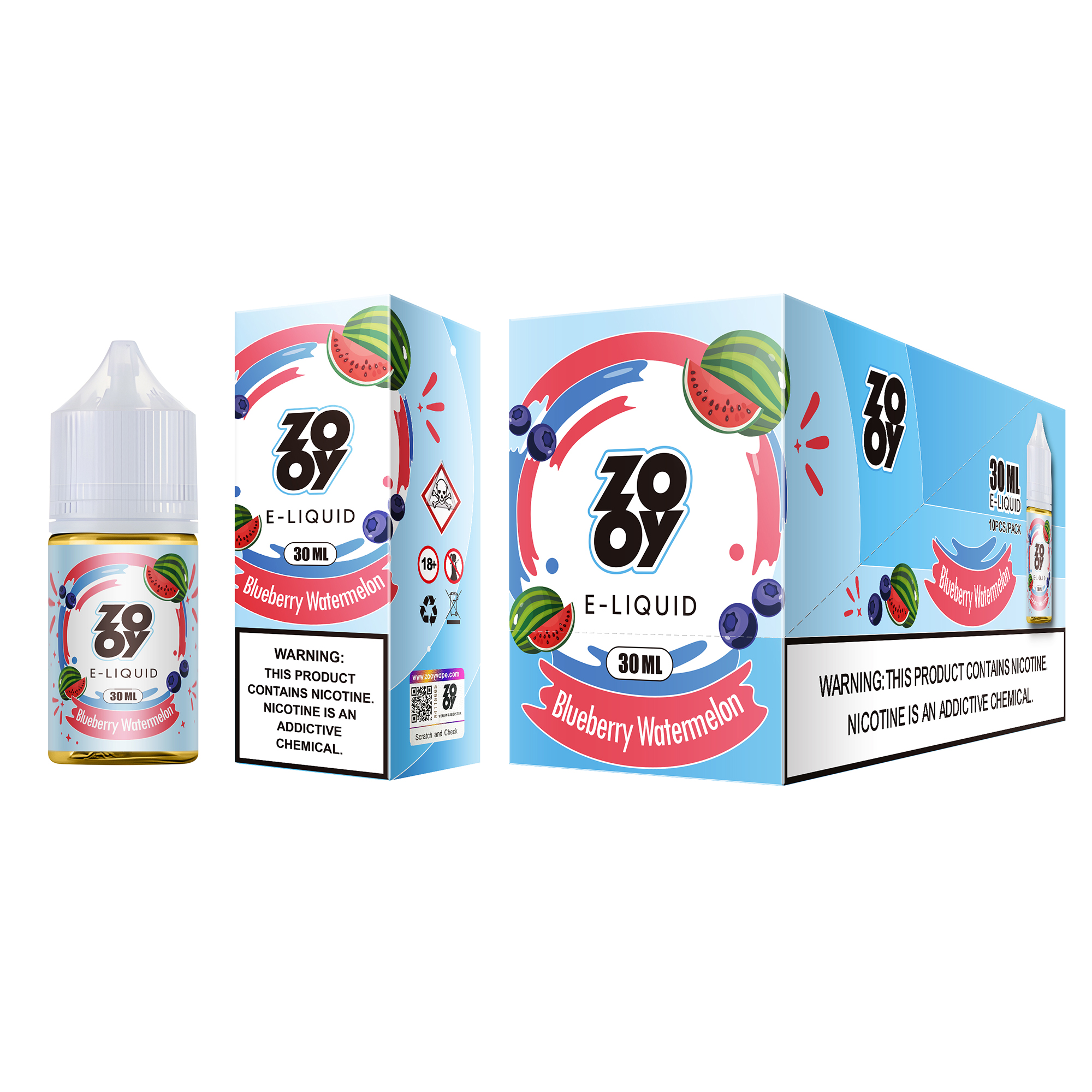 ZOOY VAPE E-LIQUID 30MLE-LIQUID Nic Salt E-Liquid Premium Vape Juice 20mg 30mg 50mg with Multiple Fruit Flavors