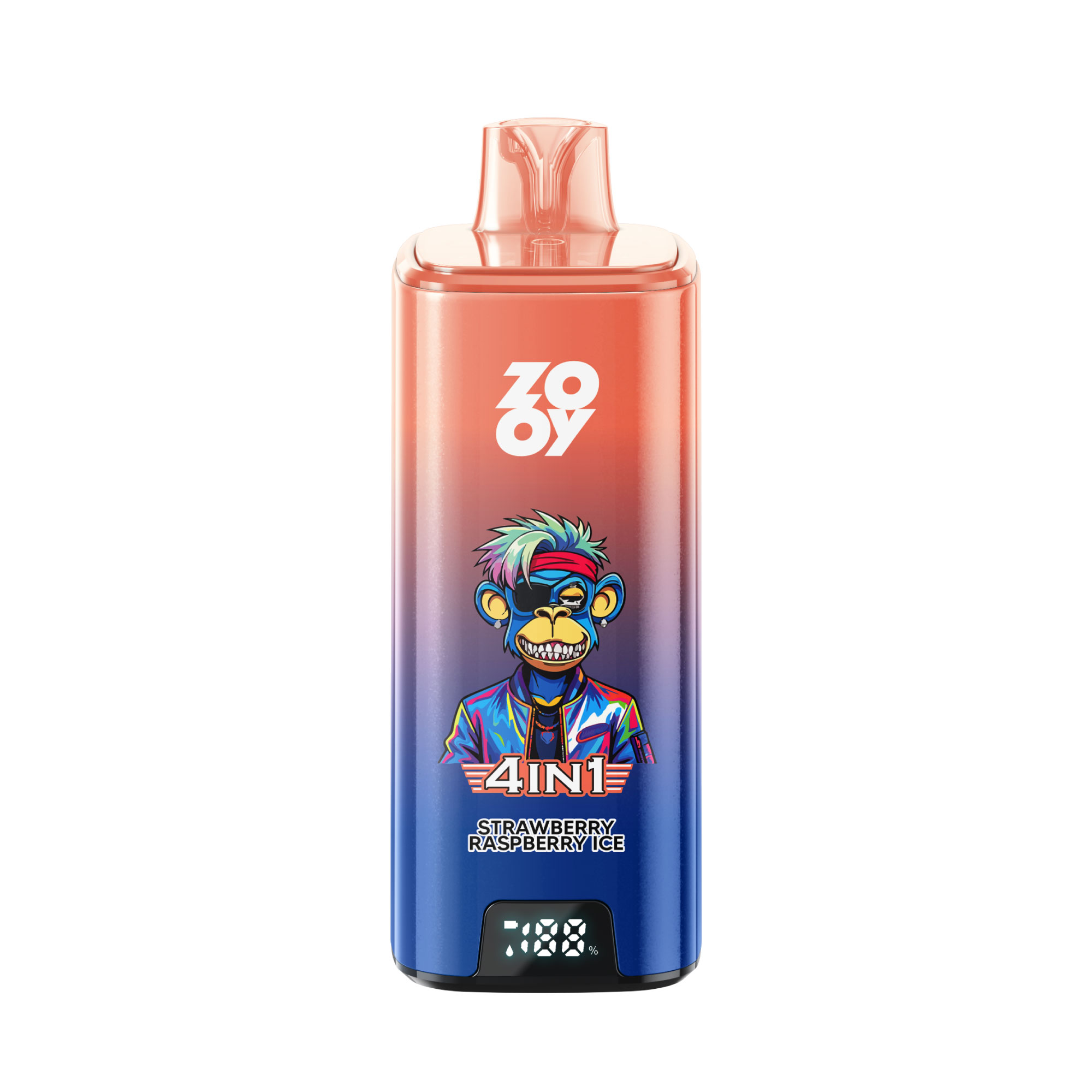  2026 Best Disposable Vapes Zooy Vape Quads 4 in 1 200k Puff Flavour Disposable Vapes-strawberry raspberry ice-blue razz lemonade-Vanilla ice cream-triple berry