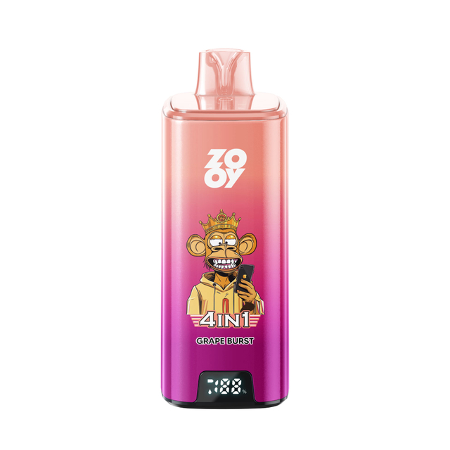  2026 Best Disposable Vapes Zooy Vape Quads 4 in 1 200k Puff Flavour Disposable Vapes-vanilla Cola-lemon Peach-strawberry Raspberry Cherry Ice-grape Ice