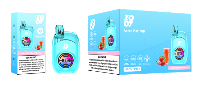 2026 vape zooy vape Astro bar 70k Puffs Disposable Vape with 900mAh Battery Dual Mesh Coil-Strawberry kiwi