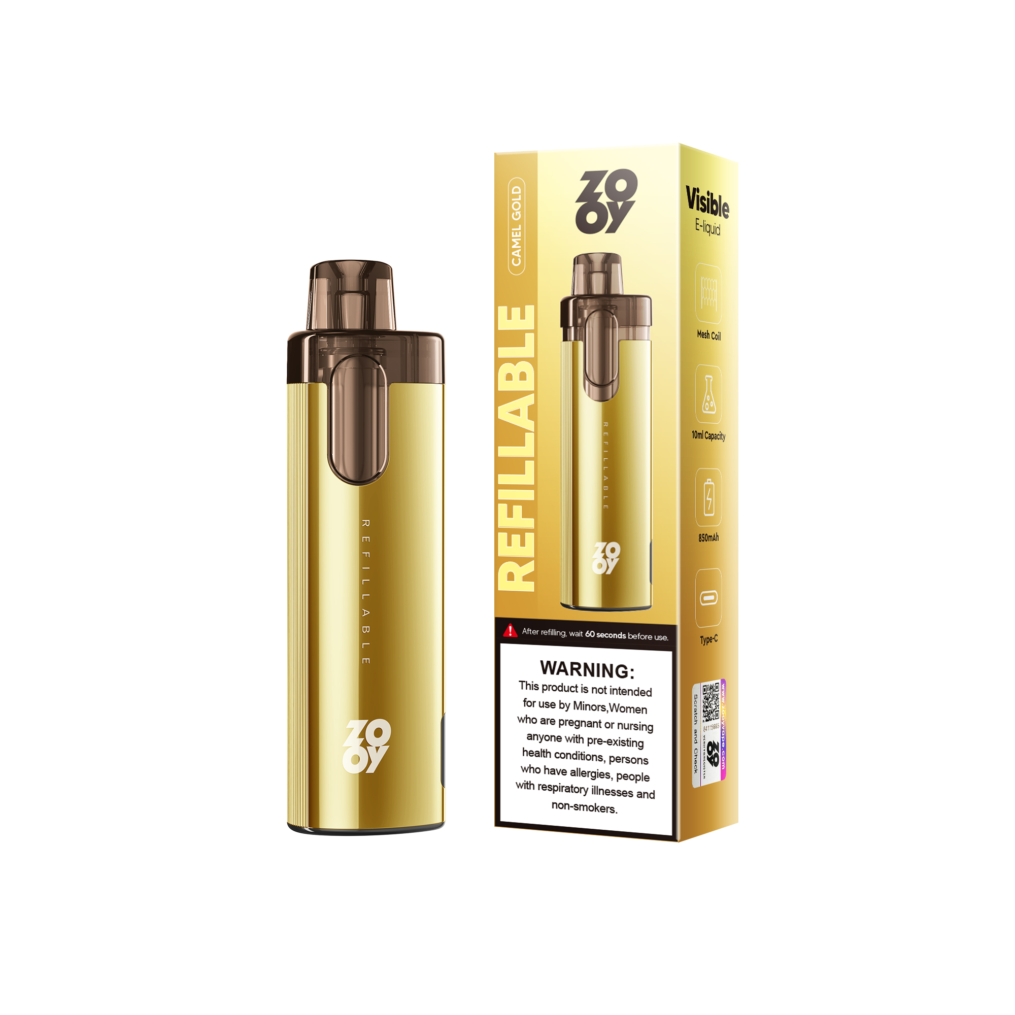 2026 vape Z0OY Refillable pod Puffs Disposable Vape with 900mAh Battery Dual Mesh Coil