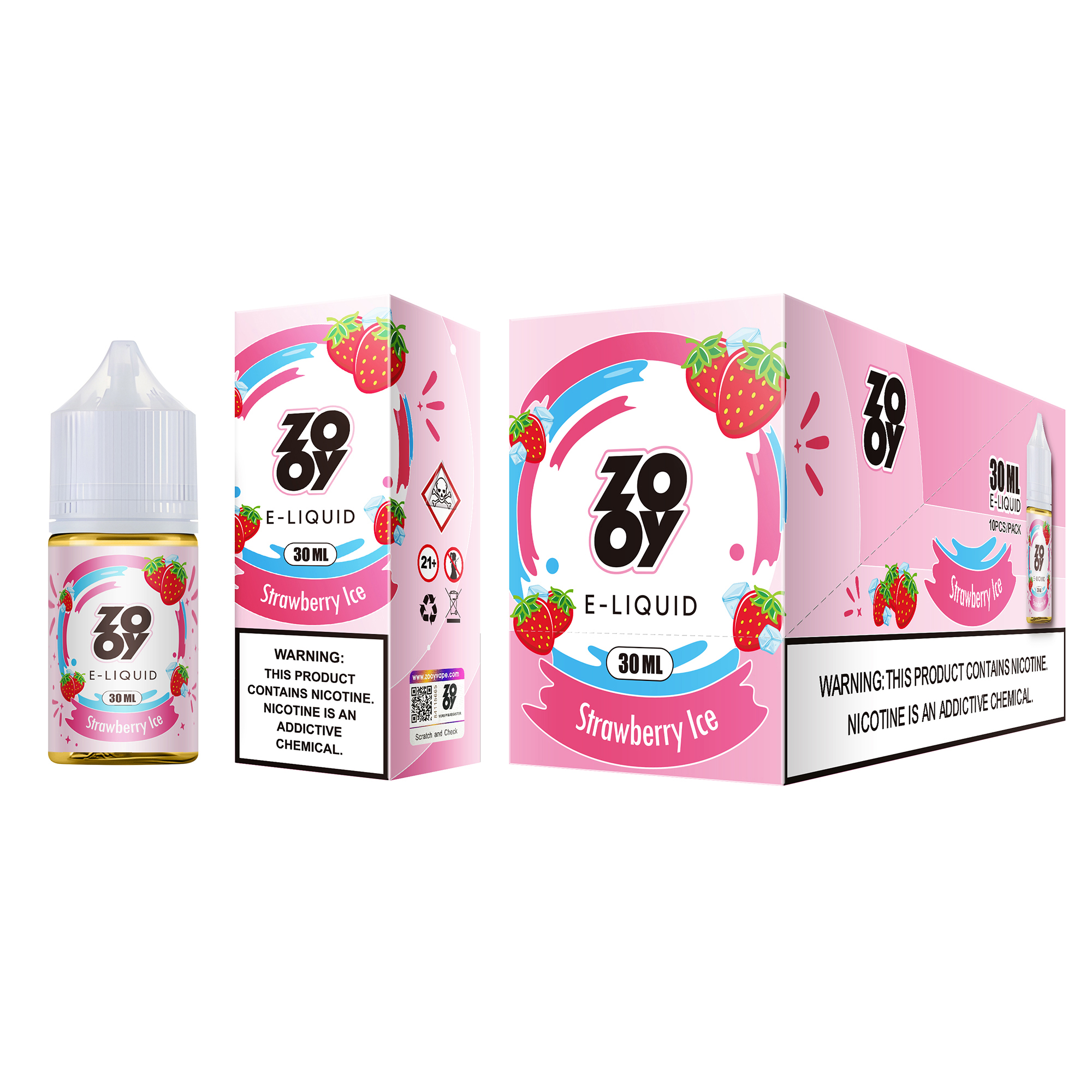 ZOOY VAPE E-LIQUID 30MLE-LIQUID Nic Salt E-Liquid Premium Vape Juice 20mg 30mg 50mg with Multiple Fruit Flavors