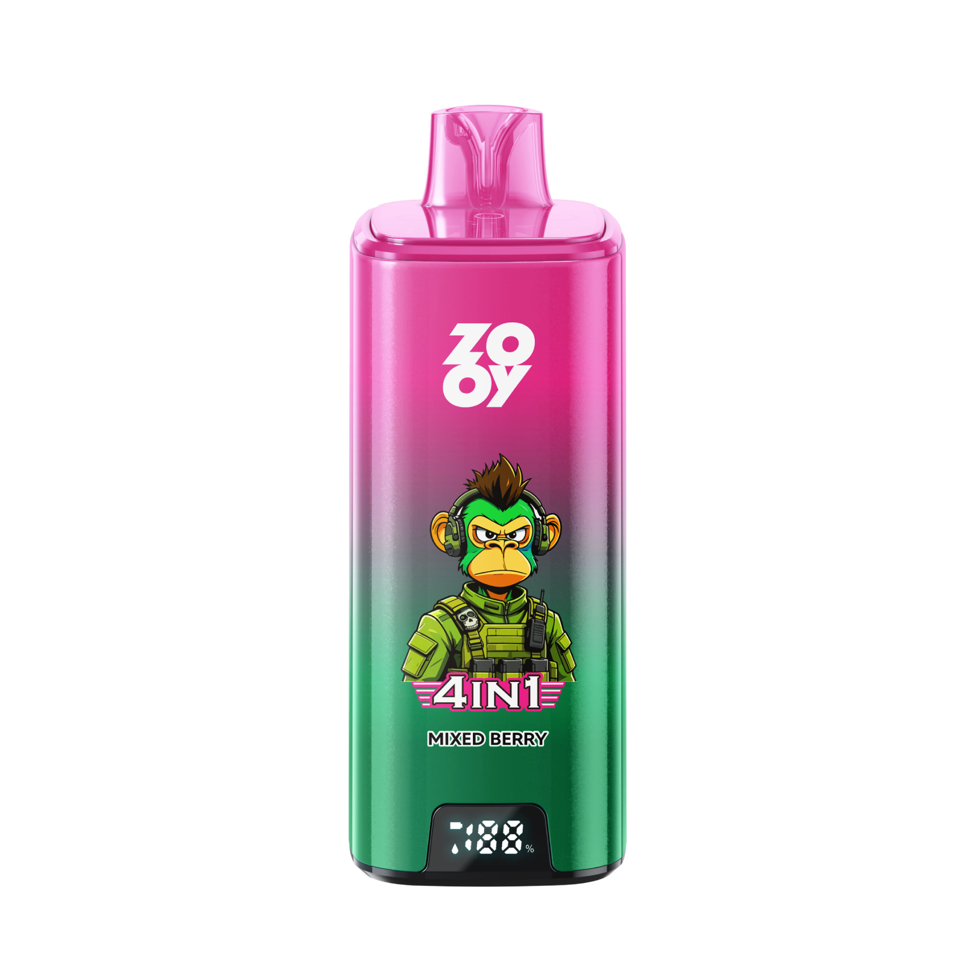  2026 Best Disposable Vapes Zooy Vape Quads 4 in 1 200k Puff Flavour Disposable Vapes-mixed berry-cherry lemon-strawberry kiwi-strawberry watermelon bubblegum